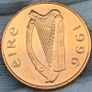 Ireland 1996 1d Penny Red Lustrous Gem Bu with a bit of Error on Number 1 Image 4
