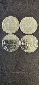 Sainsbury's Makers of the Millennium Tokens x4 - Churchill, Live Aid, Owens, Bell