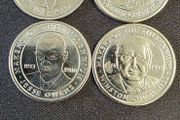 Sainsbury's Makers of the Millennium Tokens x4 - Churchill, Live Aid, Owens, Bell