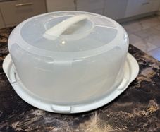 Plastic Round cake box storage D30cm