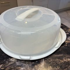 Plastic Round cake box storage D30cm