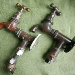 Vintage Brass Water Taps