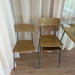 wooden chairs