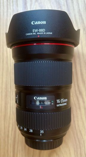 Canon EF 16-35mm Len's, f2.8L iii with a Canon 82mm UV Filter