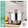 Brand New Homikit 24cm 5.3L Large Induction Stock Pot 3-Layer Polished Stainless Steel Image 7
