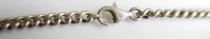 Vintage Unusual 925 Sterling Silver Chain Necklace length 20,5" - 25,18g