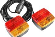 Magnetic 12V Trailer Light 2PCs Tail Light Rear Lights Waterproof Incandescent Trailer Lights, 7m Cable, 7 Pin, 21W for Trailer RV Caravan Van Lorry