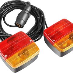 Magnetic 12V Trailer Light 2PCs Tail Light Rear Lights Waterproof Incandescent Trailer Lights, 7m Cable, 7 Pin, 21W for Trailer RV Caravan Van Lorry