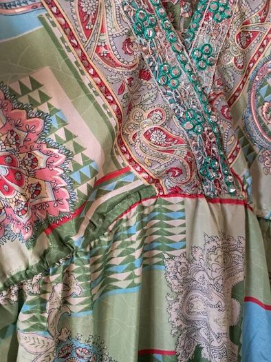 Boho Beach Paisley-Patchwork Dress/Cover-Up