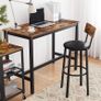 _Bar Chairs, Set of 2, High Stools, Upholstered Seating Image 3