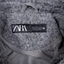 Zara Grey Textured Cropped Zip Up Jacket Size S Image 2