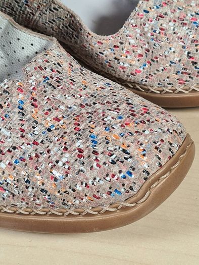 womens RIEKER closed toe sandals mary jane shoes flats multicoloured Size UK 6.5 EU 40 (AT1)