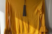 Castanea amber/ochre/mustard silk and cashmere fine knit  jumper size XS