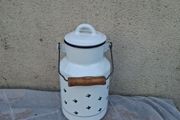 By post only 23cm enamel milk churn can