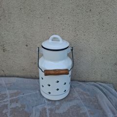 By post only 23cm enamel milk churn can