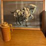 mid century picture in teak frame Image 2