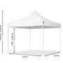 3M x 3M Popup gazebo Red, 4 Walls, 1 Person Assembley Image 4