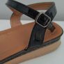 "R & BE" Ladies Black Shimmer Sandals Image 5