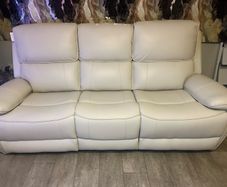 New 2&3 electric recliner sofa cream leather