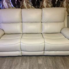 New 2&3 electric recliner sofa cream leather