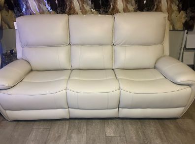 New 2&3 electric recliner sofa cream leather