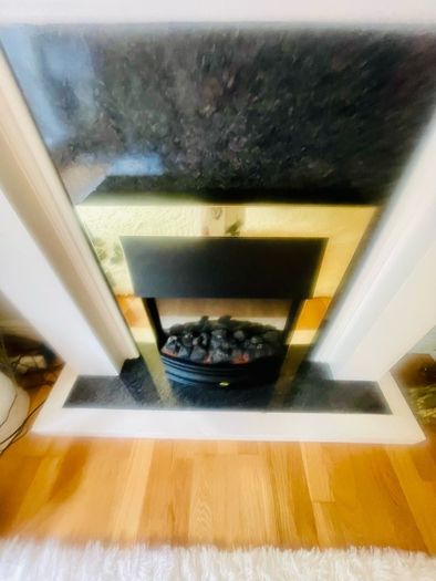 Freestanding Fireplace with electric fire
