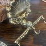 Matching brass bathroom soap dish and 3 piece hook Image 8