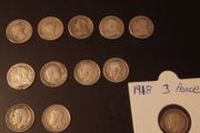 UK Three Pence Silver Coins (individually priced)