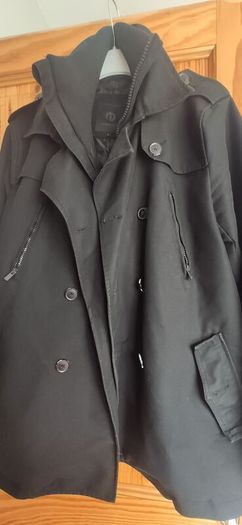 Jack & Jones Premium Collection Max Black Double Breasted Jacket Coat Size L