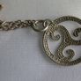 Vintage sterling silver 925 Irish Celtic Knot Clover Pendant And Chain L-17"  4,90g Image 7