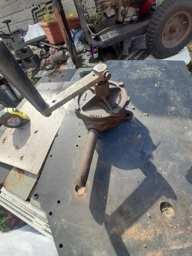 Antique Diesel Transfer Rotary Hand Operated Bowser Pump Made in England