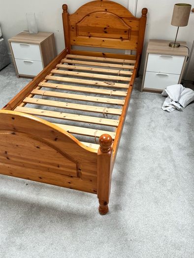 2 Solid wood bed frames - great condition