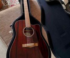 Mahogany Fender CD-140SCE - Semi Acoustic Guitar