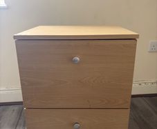 2 Drawer Bedside Locker / Small Storage Cabinet