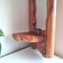 Large Live Edge Wood Wall Mirror With Shelf Image 7