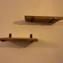 Chunky Solid Rustic Wood Shelves with Heavy Duty Steel Brackets Image 3