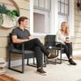 Rattan Bistro Set, 3-piece Garden Furniture Set with 2 Garden Chairs, Coffee Table, Removable Cushions Dark Gray Image 6