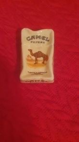 vintage camel  crumpled ashtray