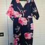 Navy & Pink Scuba Faux Wrap Dress (nwt) Image 3