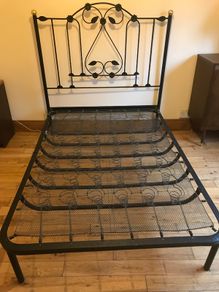 Unique Designed One Only Black Metal Double Bed