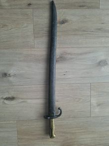 German Captured (Beutewaffen) French M1866 Chassepot Bayonet w/ Scabbard