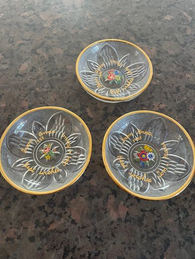 1950s Glassware JOB LOT. Napkin rings etc, sherry glasses,