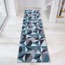 Grey Silver Cream Duck Egg Blue Kaleidoscope Geometric Modern Traditional Living Room Rug (FREE POSTAGE) Image 5