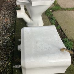 toilet and cistern