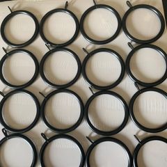 16 Black Curtain Rings