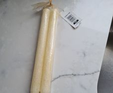 2 Pack of Cream Glitter Candles