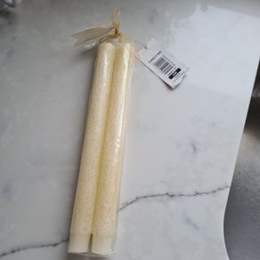 2 Pack of Cream Glitter Candles