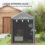 179x120 Temporary Garden Shed with Accessories for Outdoor Garden Dark Grey Image 4