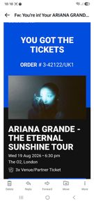 2 Ariana Grande Tickets London