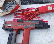 old type hilti gun working